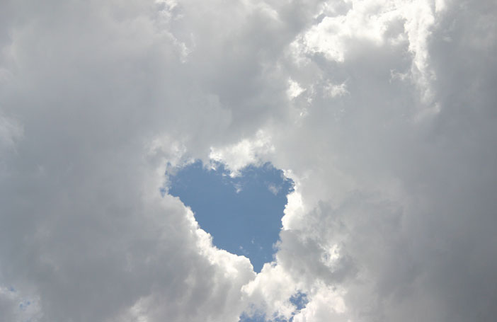 Heart in the clouds